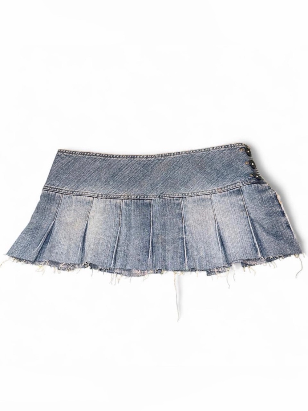 Rare Y2K micro Aeropostale Light Blue Pleated Denim Mini Skirt